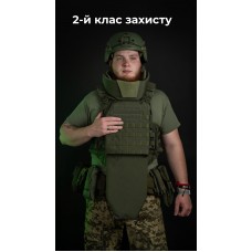 Бронежилет "Сармат" (S-L | 2 клас захисту | під бронеплити 25х30 см | Олива) ТМ Балістика
