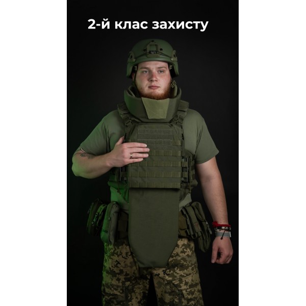 Бронежилет "Сармат" (S-L | 2 класс защиты | под бронеплиты 25х30 см | Олива) ТМ Баллистика - 1070402