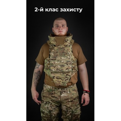 Бронежилет "Сармат" (S-L | 2 класс защиты | под бронеплиты 25х30 см | Мультикам неоригинальный) ТМ Баллистика
