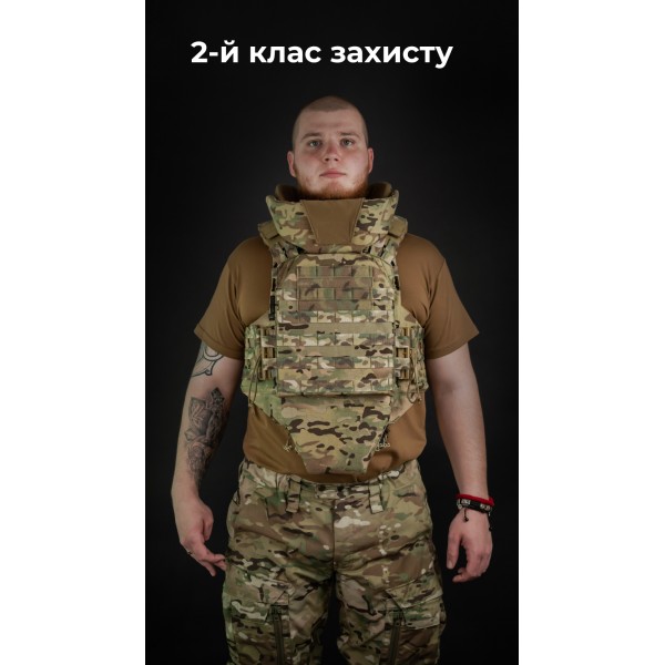 Бронежилет "Сармат" (S-L | 2 класс защиты | под бронеплиты 25х30 см | Мультикам неоригинальный) ТМ Баллистика - 1070404