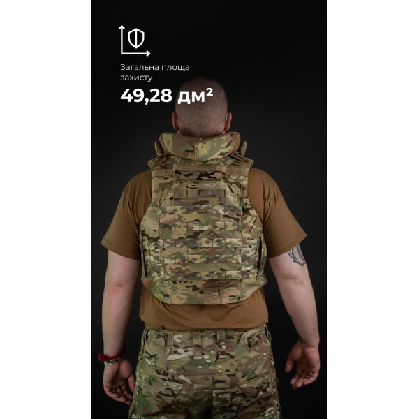 Бронежилет "Сармат" (S-L | 2 класс защиты | под бронеплиты 25х30 см | Мультикам неоригинальный) ТМ Баллистика - 1070404 Бронежилет "Сармат" (S-L | 2 класс защиты | под бронеплиты 25х30 см | Мультикам неоригинальный) ТМ Баллистика - 1070404