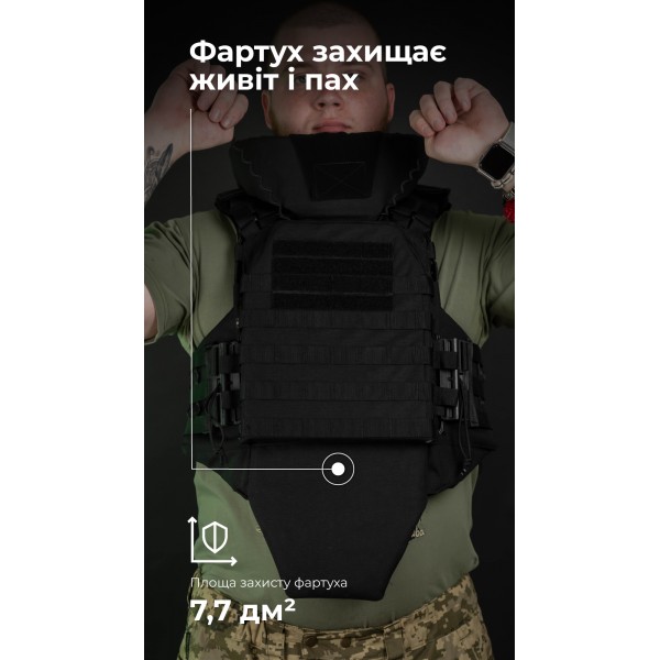 Бронежилет "Сармат" (S-L | 2 класс защиты | под бронеплиты 25х30 см | Черный) ТМ Баллистика - 1070406 Бронежилет "Сармат" (S-L | 2 класс защиты | под бронеплиты 25х30 см | Черный) ТМ Баллистика - 1070406