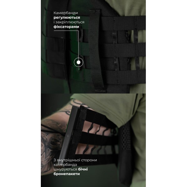 Бронежилет "Сармат" (S-L | 2 класс защиты | под бронеплиты 25х30 см | Черный) ТМ Баллистика - 1070406 Бронежилет "Сармат" (S-L | 2 класс защиты | под бронеплиты 25х30 см | Черный) ТМ Баллистика - 1070406