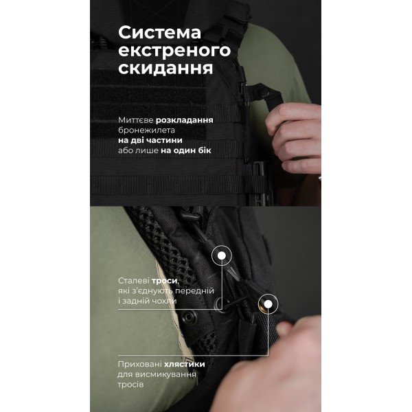 Бронежилет "Сармат" (S-L | 2 класс защиты | под бронеплиты 25х30 см | Черный) ТМ Баллистика - 1070406 Бронежилет "Сармат" (S-L | 2 класс защиты | под бронеплиты 25х30 см | Черный) ТМ Баллистика - 1070406