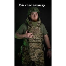 Бронежилет "Сармат" (S-L | 2 клас захисту | під бронеплити 25х30 см | ММ14 “Піксель”) ТМ Балістика