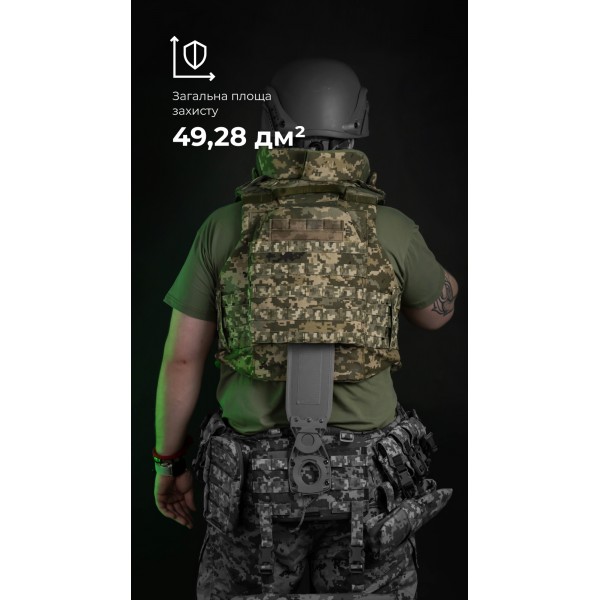 Бронежилет "Сармат" (S-L | 2 клас захисту | під бронеплити 25х30 см | ММ14 “Піксель”) ТМ Балістика - 1070407 Бронежилет "Сармат" (S-L | 2 клас захисту | під бронеплити 25х30 см | ММ14 “Піксель”) ТМ Балістика - 1070407