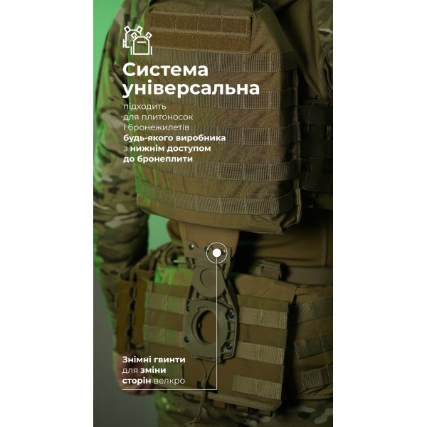 Система розвантаження та розподілу ваги Marom Dolphin (3 ряди моллі | Койот) ТМ Балістика - 108021401