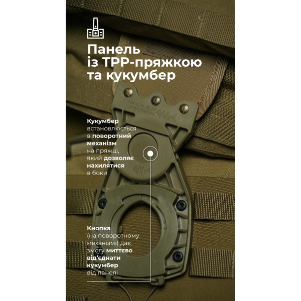 Система розвантаження та розподілу ваги Marom Dolphin (3 ряди моллі | Койот) ТМ Балістика - 108021401