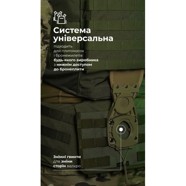 Система розвантаження та розподілу ваги Marom Dolphin (3 ряди моллі | Олива) ТМ Балістика - 108021402 Система розвантаження та розподілу ваги Marom Dolphin (3 ряди моллі | Олива) ТМ Балістика - 108021402
