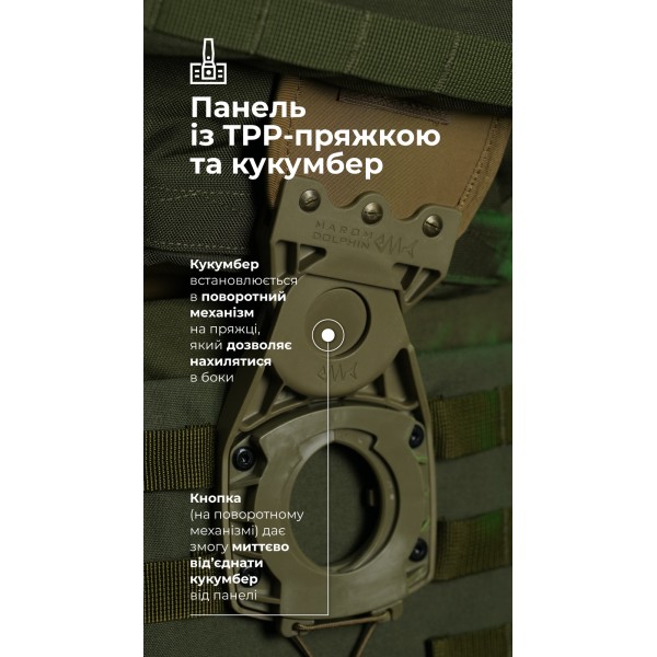 Система розвантаження та розподілу ваги Marom Dolphin (3 ряди моллі | Олива) ТМ Балістика - 108021402 Система розвантаження та розподілу ваги Marom Dolphin (3 ряди моллі | Олива) ТМ Балістика - 108021402