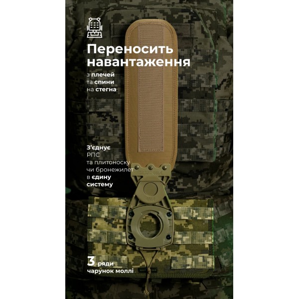 Система розвантаження та розподілу ваги Marom Dolphin (3 ряди моллі | ММ14 “Піксель”) ТМ Балістика - 108021407