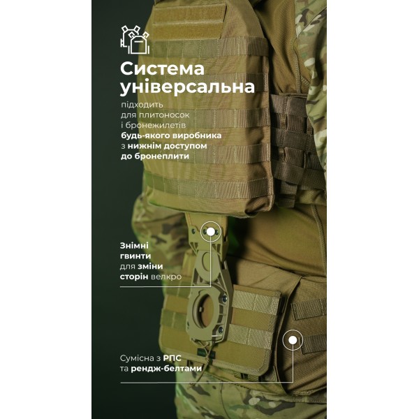 Система розвантаження та розподілу ваги Marom Dolphin (2 ряди моллі | Койот) ТМ Балістика - 108021701 Система розвантаження та розподілу ваги Marom Dolphin (2 ряди моллі | Койот) ТМ Балістика - 108021701