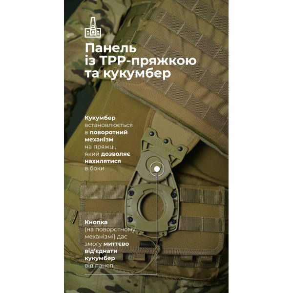 Система розвантаження та розподілу ваги Marom Dolphin (2 ряди моллі | Койот) ТМ Балістика - 108021701 Система розвантаження та розподілу ваги Marom Dolphin (2 ряди моллі | Койот) ТМ Балістика - 108021701