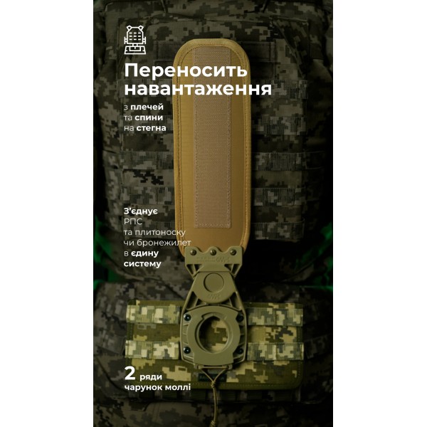 Система розвантаження та розподілу ваги Marom Dolphin (2 ряди моллі | ММ14 “Піксель”) ТМ Балістика - 108021707