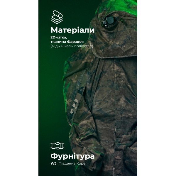 Антитепловизионный пончо-плащ "Чугайстер" GEN 2 (Мультикам неоригинальный) ТМ Баллистика - 11033010401