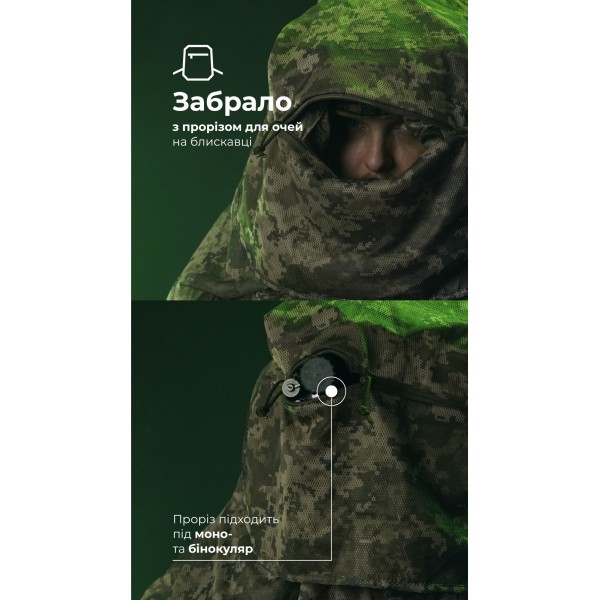 Антитепловизионный пончо-плащ "Чугайстер" GEN 2 (ММ14 "Пиксель") ТМ Баллистика - 11033010701