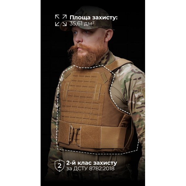 Протиуламковий бронежилет “Сорочка PRO” (М | 2 клас | Койот) ТМ Балістика - 11047120102