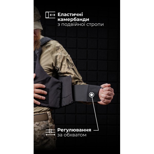Протиуламковий бронежилет “Сорочка PRO” (М | 2 клас | Чорний) ТМ Балістика - 11047120602 Протиуламковий бронежилет “Сорочка PRO” (М | 2 клас | Чорний) ТМ Балістика - 11047120602