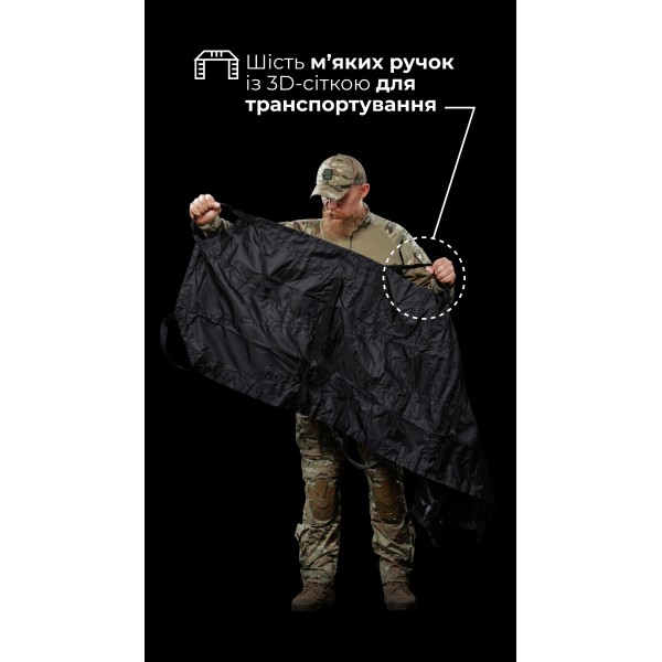Ноші евакуаційні безкаркасні (Чорні) ТМ Балістика - 110480106 Ноші евакуаційні безкаркасні (Чорні) ТМ Балістика - 110480106
