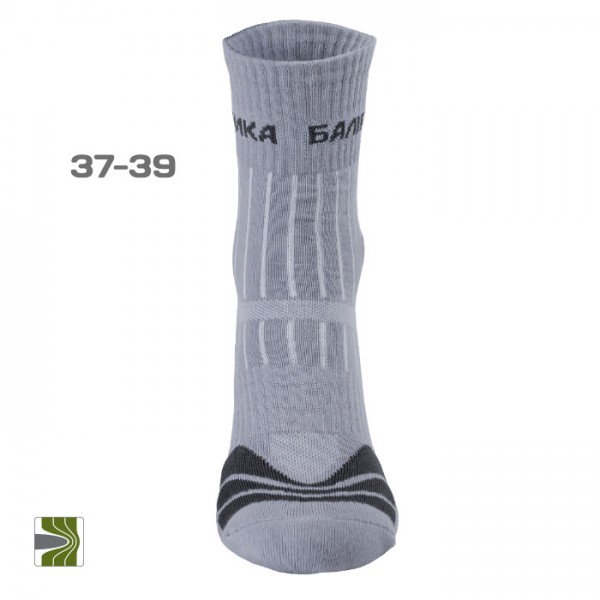 Носки трекинговые СЕРЫЕ "Балистика" 1 пара 37-39 - 1120106020201