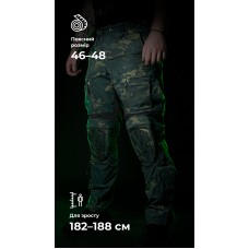 Бойові штани "Піхота" (Чорний Мультикам | 46-48 | 182-188) ТМ Балістика
