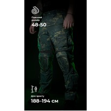 Бойові штани "Піхота" (Чорний Мультикам | 48-50 | 188-194) ТМ Балістика