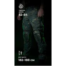 Бойові штани "Піхота" (Чорний Мультикам | 52-54 | 182-188) ТМ Балістика