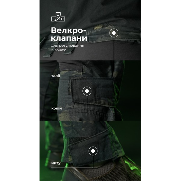 Боевые штаны "Пехота" (Черный Мультикам | 54-56 | 176-182) ТМ Баллистика - 1120501030502 Боевые штаны "Пехота" (Черный Мультикам | 54-56 | 176-182) ТМ Баллистика - 1120501030502