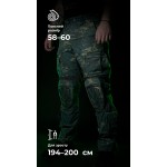 Бойові штани "Піхота" (Чорний Мультикам | 58-60 | 194-200) ТМ Балістика