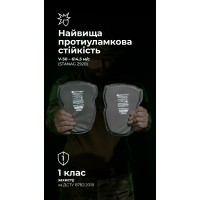 Балістичні пакети в наколінники для тактичних штанів "Піхота" (1 клас | 21×15 см | 2 шт. | 300 г | НВМПЕ ✡ Ізраїль) ТМ Балістика
