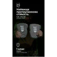 Балістичні пакети в наколінники для тактичних штанів "Піхота" (1 клас | 21×15 см | 2 шт. | 300 г | НВМПЕ ✡ Ізраїль) ТМ Балістика