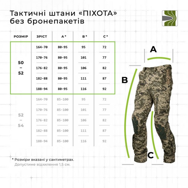 Тактичні штани "Піхота" без бронепакетів (ММ14 “Піксель” | 50-52 | 182-188) ТМ Балістика - 1120504020304 Тактичні штани "Піхота" без бронепакетів (ММ14 “Піксель” | 50-52 | 182-188) ТМ Балістика - 1120504020304