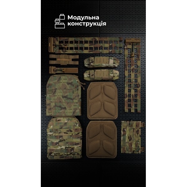 Чоловіча плитоноска “М4” (M-XL | Під плити 25х30 см | Олива) ТМ Балістика - 13201010102 Чоловіча плитоноска “М4” (M-XL | Під плити 25х30 см | Олива) ТМ Балістика - 13201010102