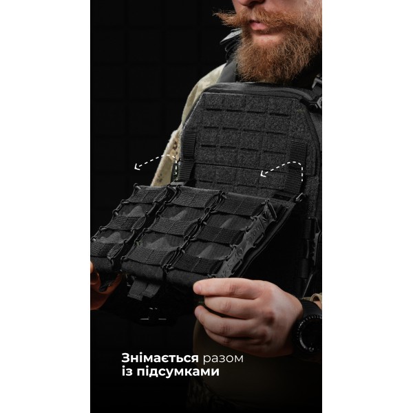 Чоловіча плитоноска “М4” (M-XL | Під плити 25х30 см | Чорний) ТМ Балістика - 13201010106 Чоловіча плитоноска “М4” (M-XL | Під плити 25х30 см | Чорний) ТМ Балістика - 13201010106