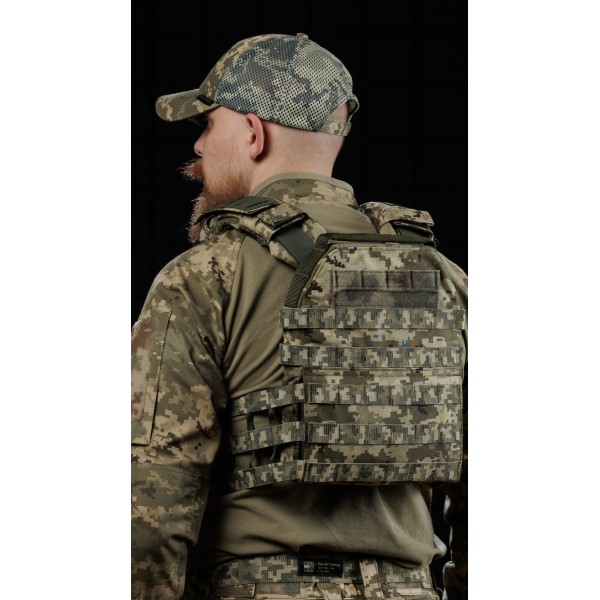 Чоловіча плитоноска “М4” (M-XL | Під плити 25х30 см | ММ14 “Піксель”) ТМ Балістика - 13201010107 Чоловіча плитоноска “М4” (M-XL | Під плити 25х30 см | ММ14 “Піксель”) ТМ Балістика - 13201010107