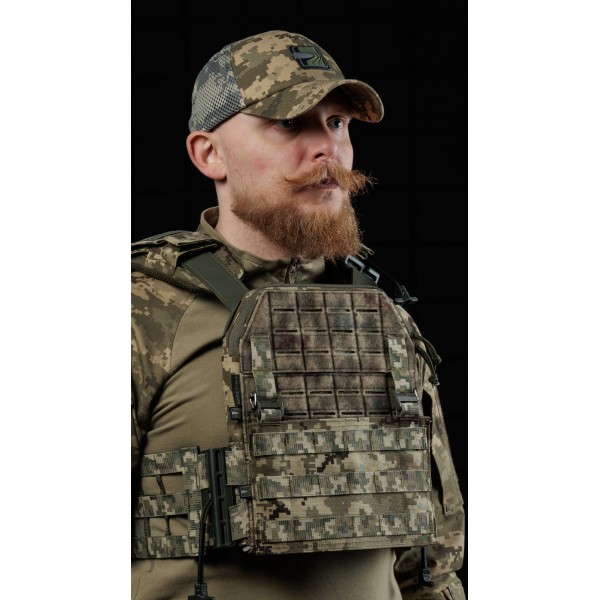 Чоловіча плитоноска “М4” (M-XL | Під плити 25х30 см | ММ14 “Піксель”) ТМ Балістика - 13201010107 Чоловіча плитоноска “М4” (M-XL | Під плити 25х30 см | ММ14 “Піксель”) ТМ Балістика - 13201010107