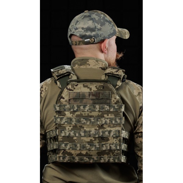 Чоловіча плитоноска “М4” (M-XL | Під плити 25х30 см | ММ14 “Піксель”) ТМ Балістика - 13201010107 Чоловіча плитоноска “М4” (M-XL | Під плити 25х30 см | ММ14 “Піксель”) ТМ Балістика - 13201010107