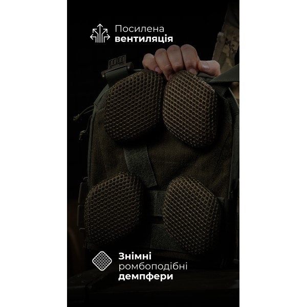 Чоловіча модульна плитоноска “М4” з жорсткими камербандами (M-XL | Під плити 25х30 см | Олива) ТМ Балістика - 13201020102 Чоловіча модульна плитоноска “М4” з жорсткими камербандами (M-XL | Під плити 25х30 см | Олива) ТМ Балістика - 13201020102