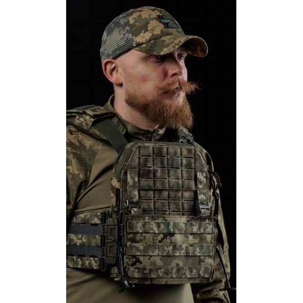 Чоловіча модульна плитоноска “М4” з жорсткими камербандами (M-XL | Під плити 25х30 см | ММ14 “Піксель”) ТМ Балістика - 13201020107