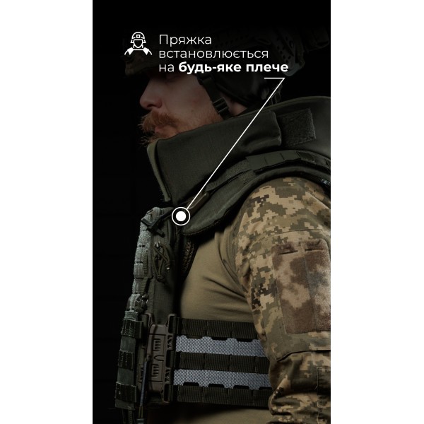 Чоловіча модульна плитоноска “М4” з жорсткими камербандами та захистом шиї (M-XL | 2 клас | Під плити 25х30 см | Олива) ТМ Балістика - 1320104010202 Чоловіча модульна плитоноска “М4” з жорсткими камербандами та захистом шиї (M-XL | 2 клас | Під плити 25х30 см | Олива) ТМ Балістика - 1320104010202