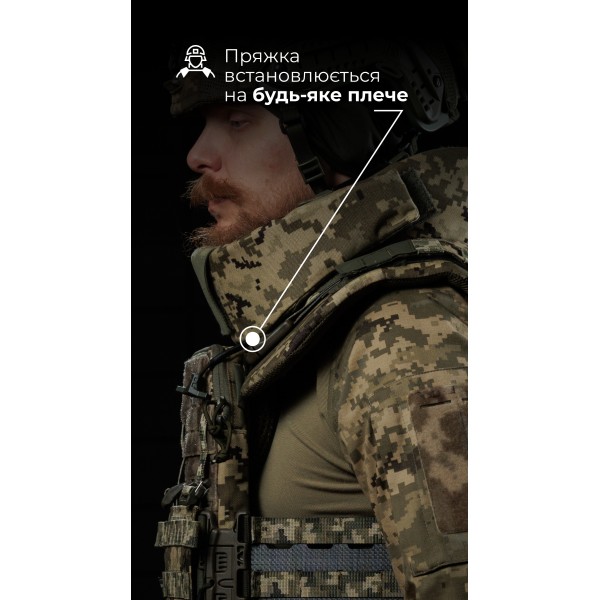 Чоловіча модульна плитоноска “М4” з жорсткими камербандами та захистом шиї (M-XL | 2 клас | Під плити 25х30 см | ММ14 “Піксель”) ТМ Балістика - 1320104010702 Чоловіча модульна плитоноска “М4” з жорсткими камербандами та захистом шиї (M-XL | 2 клас | Під плити 25х30 см | ММ14 “Піксель”) ТМ Балістика - 1320104010702
