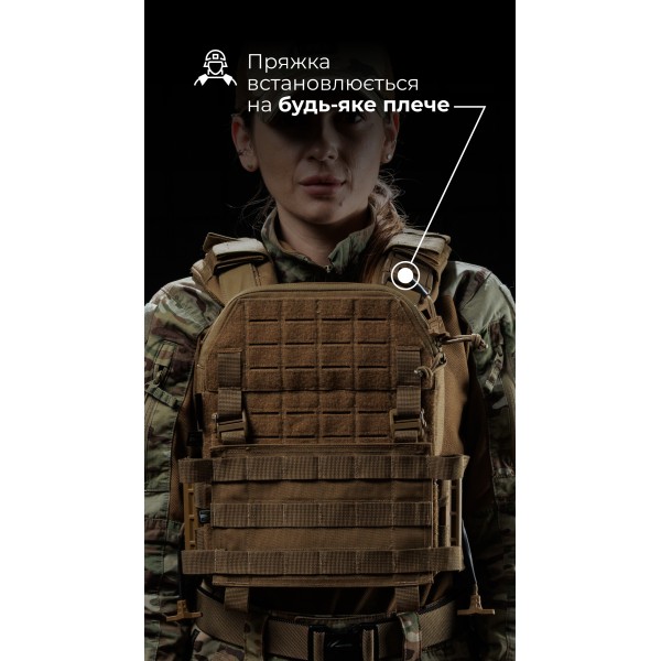Жіноча плитоноска “М4” (M-XL | Під плити 25х30 см | Койот) ТМ Балістика - 13202010101 Жіноча плитоноска “М4” (M-XL | Під плити 25х30 см | Койот) ТМ Балістика - 13202010101