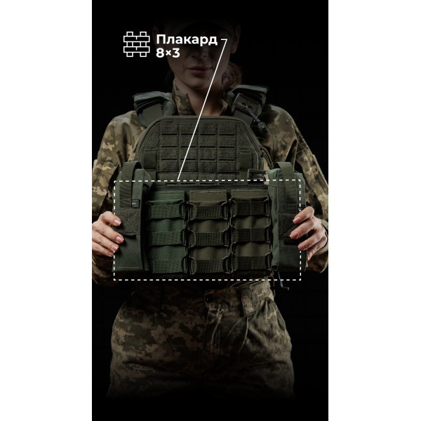 Жіноча плитоноска “М4” (M-XL | Під плити 25х30 см | Олива) ТМ Балістика - 13202010102