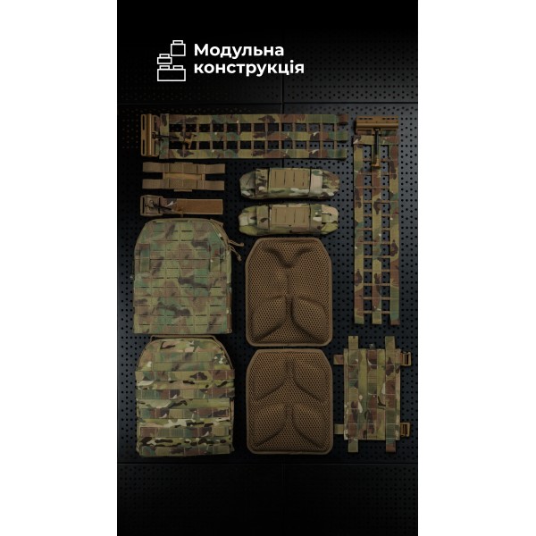 Жіноча плитоноска “М4” (M-XL | Під плити 25х30 см | Мультикам неоригінальний) ТМ Балістика - 13202010104 Жіноча плитоноска “М4” (M-XL | Під плити 25х30 см | Мультикам неоригінальний) ТМ Балістика - 13202010104