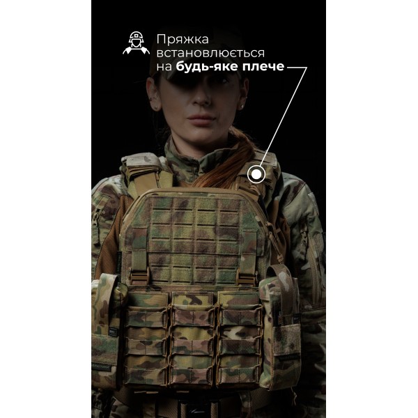 Жіноча плитоноска “М4” (M-XL | Під плити 25х30 см | Мультикам неоригінальний) ТМ Балістика - 13202010104 Жіноча плитоноска “М4” (M-XL | Під плити 25х30 см | Мультикам неоригінальний) ТМ Балістика - 13202010104