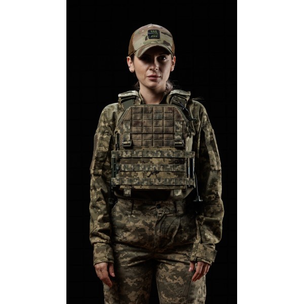 Жіноча плитоноска “М4” (M-XL | Під плити 25х30 см | ММ14 “Піксель”) ТМ Балістика - 13202010107 Жіноча плитоноска “М4” (M-XL | Під плити 25х30 см | ММ14 “Піксель”) ТМ Балістика - 13202010107