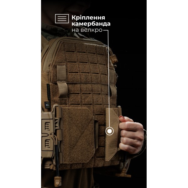 Жіноча модульна плитоноска “М4” з жорсткими камербандами (M-XL | Під плити 25х30 см | Койот) ТМ Балістика - 13202020101 Жіноча модульна плитоноска “М4” з жорсткими камербандами (M-XL | Під плити 25х30 см | Койот) ТМ Балістика - 13202020101
