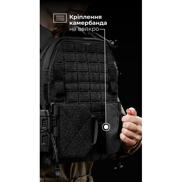 Жіноча модульна плитоноска “М4” з жорсткими камербандами (M-XL | Під плити 25х30 см | Чорний) ТМ Балістика - 13202020106 Жіноча модульна плитоноска “М4” з жорсткими камербандами (M-XL | Під плити 25х30 см | Чорний) ТМ Балістика - 13202020106