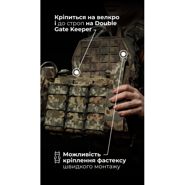 Жіноча модульна плитоноска “М4” з жорсткими камербандами (M-XL | Під плити 25х30 см | ММ14 “Піксель”) ТМ Балістика - 13202020107