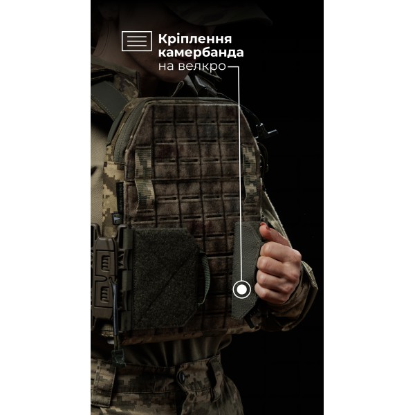 Жіноча модульна плитоноска “М4” з жорсткими камербандами (M-XL | Під плити 25х30 см | ММ14 “Піксель”) ТМ Балістика - 13202020107